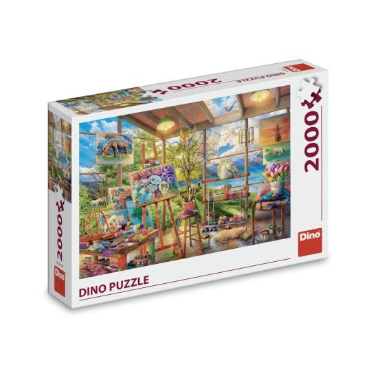 Puzzle Dino Atelier De Peinture 2000 Pièces