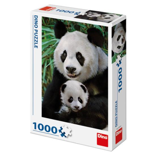 Dino Puzzle Mère et bébé Panda 1000 pièces