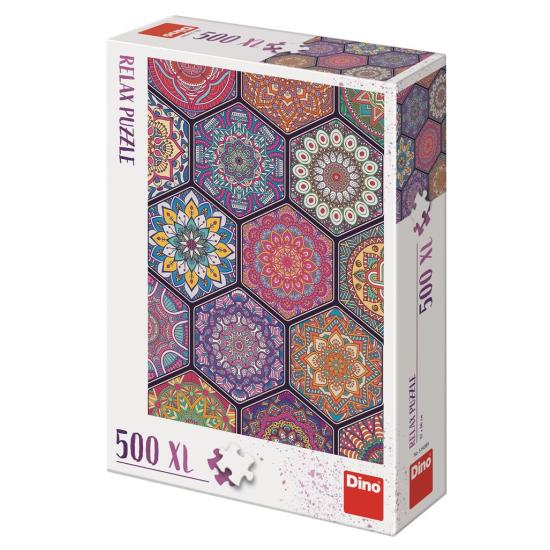 Puzzle XXL Dino Mandala 500 pièces Puzzle XXL Dino Mandala 500 pièces
