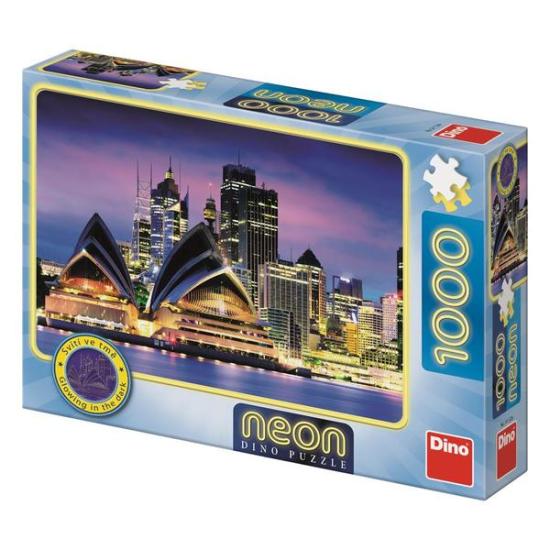 Sydney Opera House Neon Dino Puzzle 1000 pièces