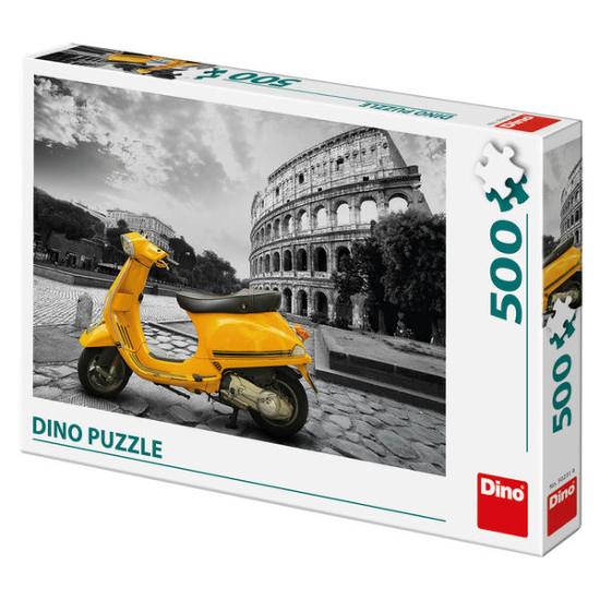 Puzzle Dino Vespa chevauche le Colisée à Rome 500 pièces