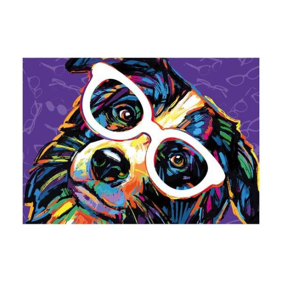 Puzzle 500 pièces Chien Dino avec lunettes