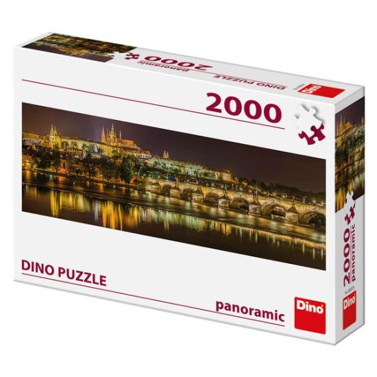 Dino Puzzle Pont Charles la Nuit, Prague 2000 Pièces