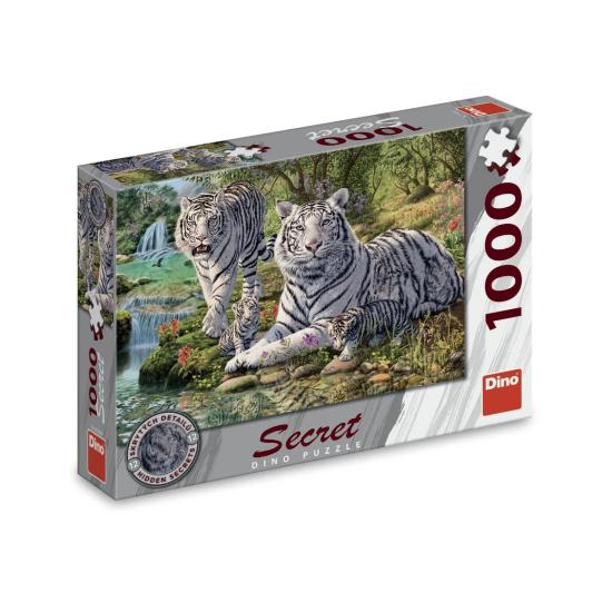 Puzzle Dino Tigres Albinos 1000 Pièces