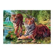 Dino Puzzle Tigres du Bengale 1000 pièces