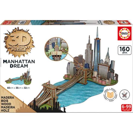 Puzzle 3D Rêves de Manhattan Educa 160 pièces