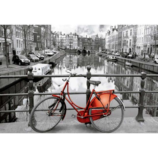 Puzzle Educa Amsterdam, Le Vélo Rouge 1000 pièces MINIATURE