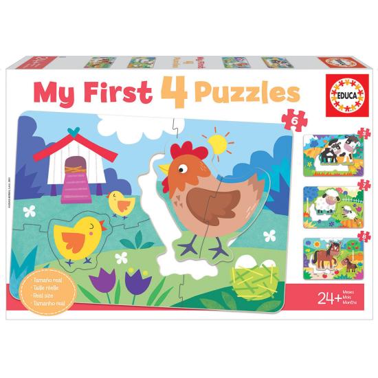 Puzzle Educa Mamans et Bébés Progressif 5+6+7+8 Pzs
