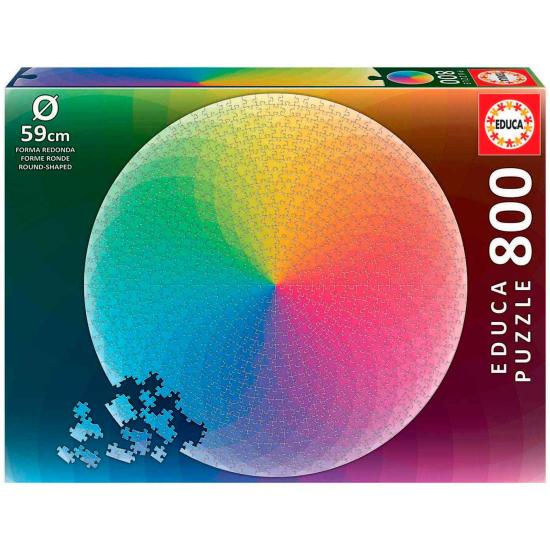 Educa Puzzle rond arc-en-ciel 800 pièces