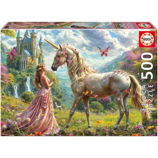 Puzzle Educa Fairies Licornes et Papillons 500 pièces