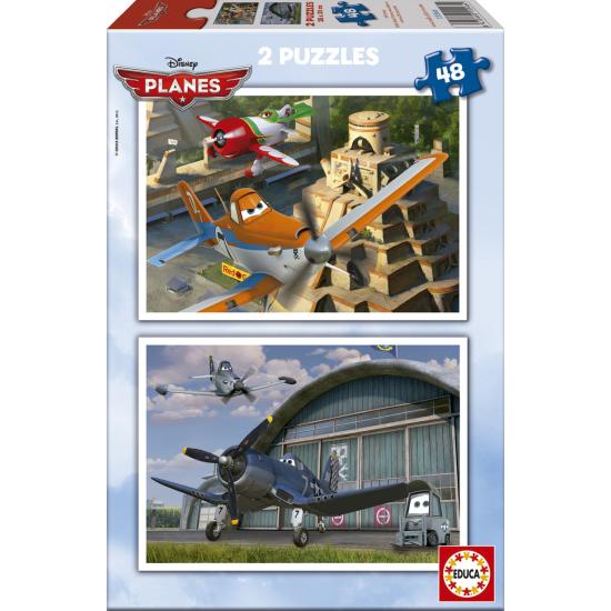 Puzzle Educa Avions, Avions 2 x 48 pièces