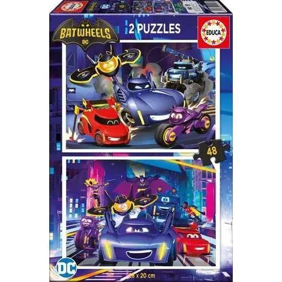 Puzzle Educa Batwheels de 2 x 48 pièces