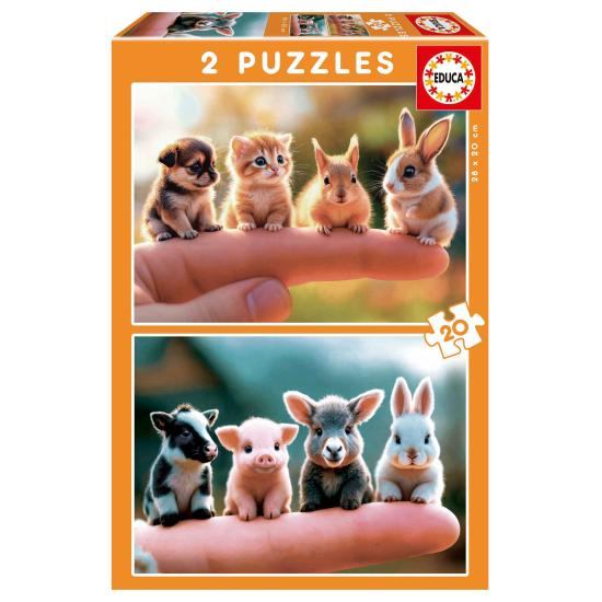 Puzzle Educa Animaux Babies 2 x 20 pièces Puzzle Educa Animaux Babies 2 x 20 pièces