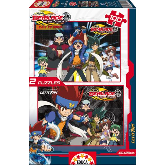 Puzzle Educa Beyblade 2 x 100 pièces
