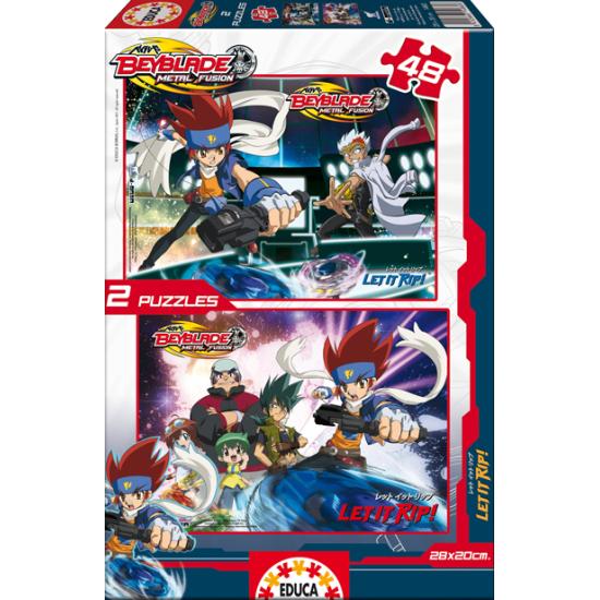 Puzzle Educa Beyblade 2 x 48 pièces