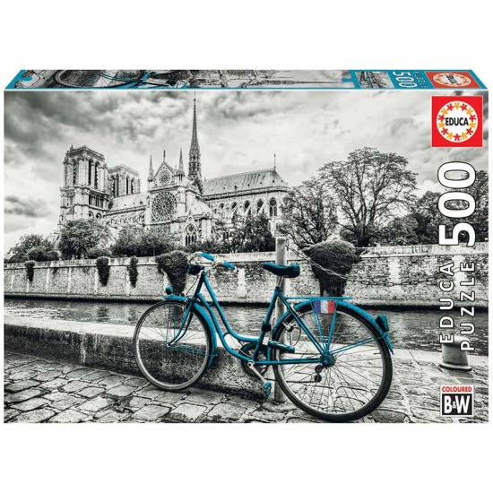 Puzzle Educa Vélo près de Notre Dame 500 pièces