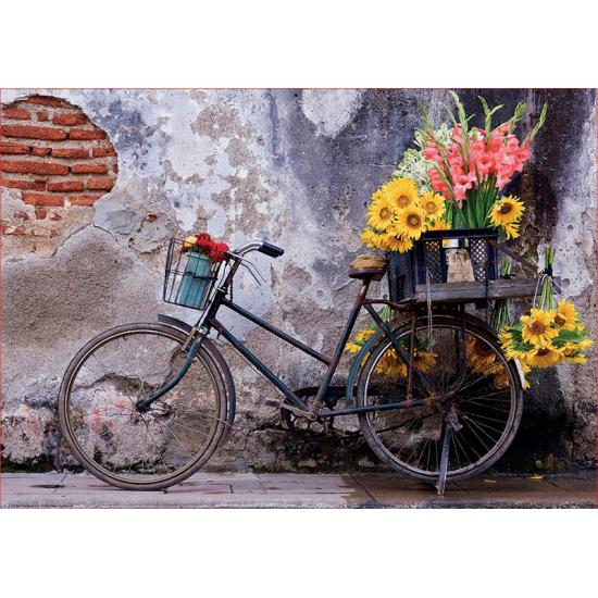 Puzzle Educa Vélo avec Fleurs 500 Pièces