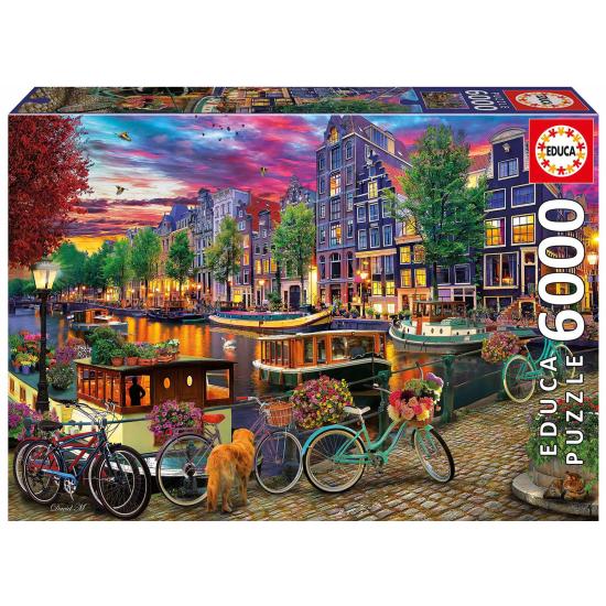 Puzzle Educa Vélos à Amsterdam 6000 pièces