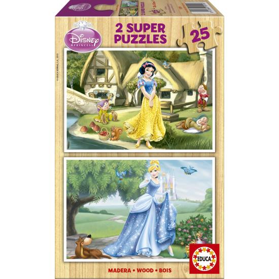 Puzzle Educa Blanche-Neige et Cendrillon 2 x 25 pièces