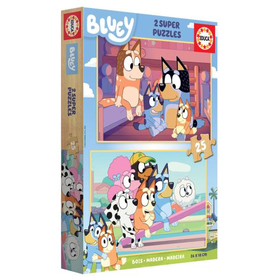 Puzzle Educa Bluey 2 x 25 pièces en bois