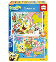 Puzzle Educa Bob l'éponge 2 x 100 pièces