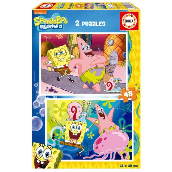 Puzzle Educa Bob l'éponge de 2 x 48 pièces