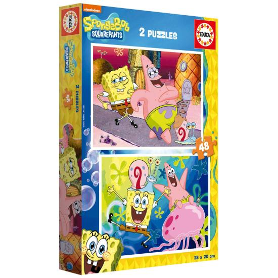 Puzzle Educa Bob l'éponge de 2 x 48 pièces