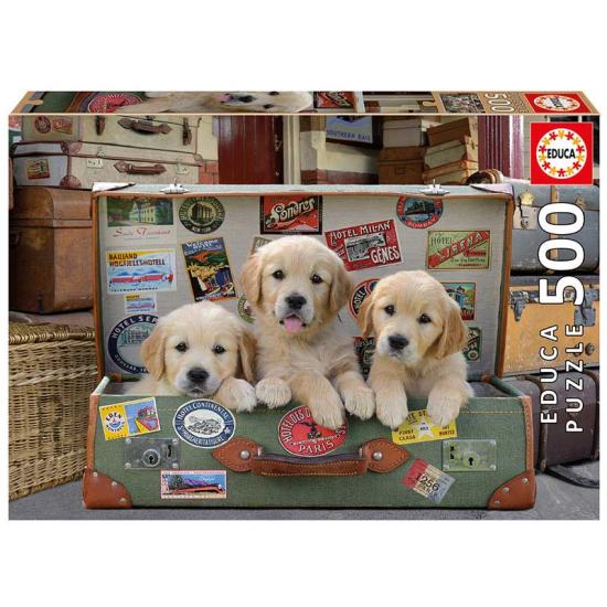 Puzzle Educa Chiots dans la valise 500 pièces
