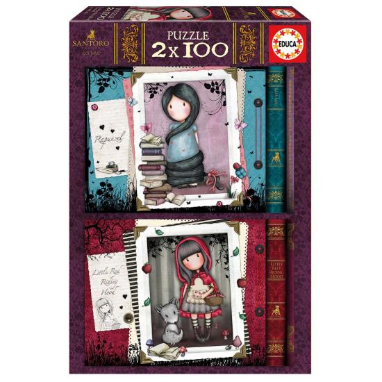 Educa Puzzle Le Petit Chaperon Rouge et Raiponce Gorjuss 2 x 100