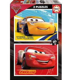 Puzzle Educa Cars 3 de 2 x 20 pièces