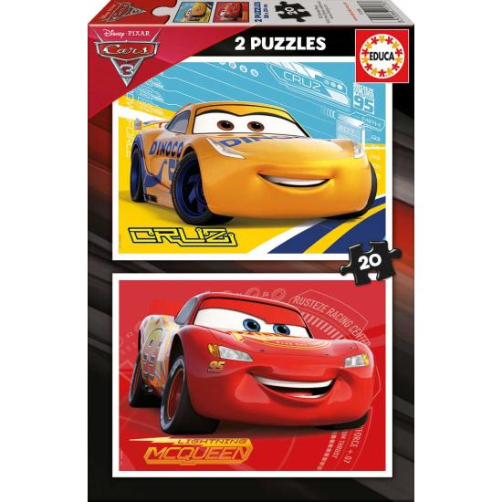 Puzzle Educa Cars 3 de 2 x 20 pièces