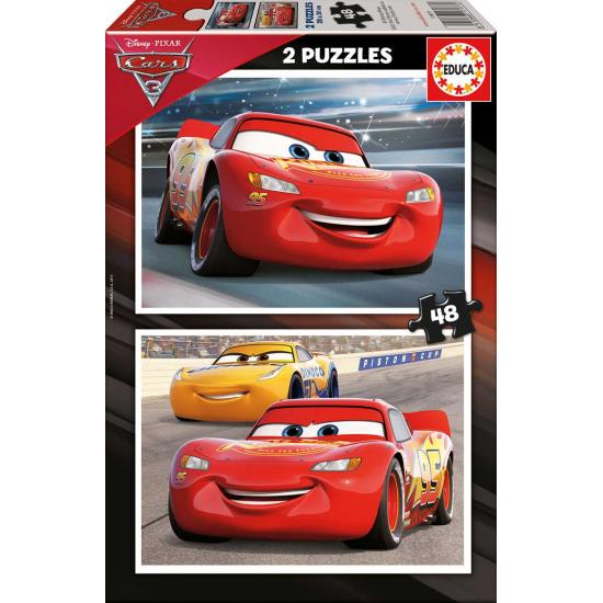 Puzzle Educa Cars 3 de 2 x 48 pièces Puzzle Educa Cars 3 de 2 x 48 pièces