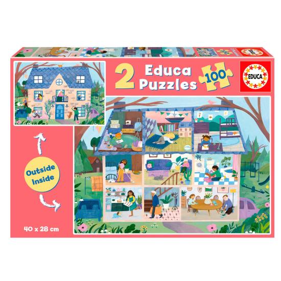 Puzzle Educa Maison Inside-Out 2 x 100 pièces Puzzle Educa Maison Inside-Out 2 x 100 pièces