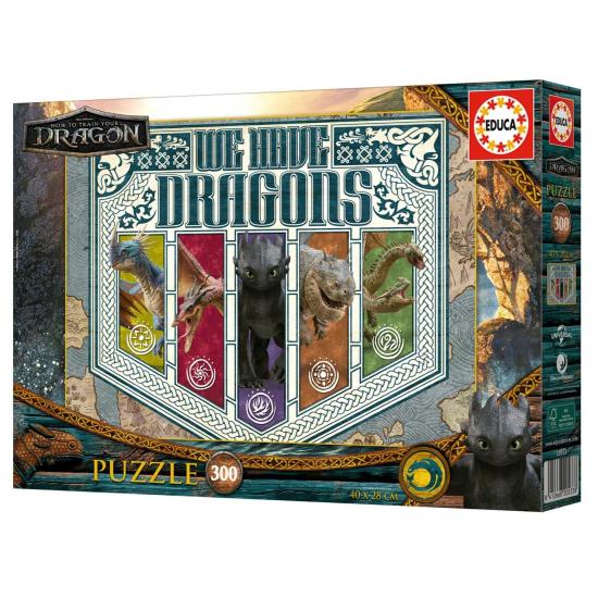 Puzzle Educa Dragons 300 pièces