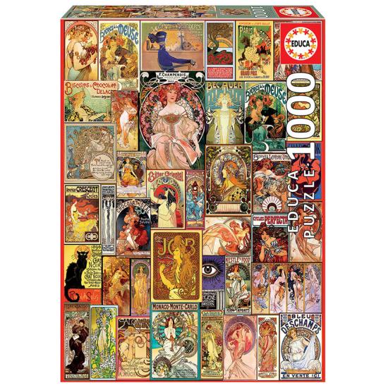 Educa Collage Art nouveau Puzzle 1000 pièces Educa Collage Art nouveau Puzzle 1000 pièces