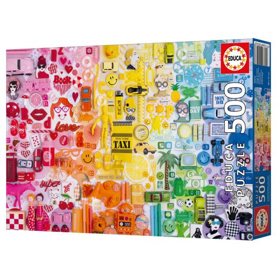 Puzzle Educa Collage De Couleurs 500 pièces