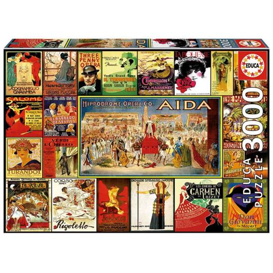 Puzzle Educa Collage d'Opéras 3000 Pièces