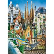 Educa Gaudí Collage Puzzle (Pièces miniatures) 1000 pièces