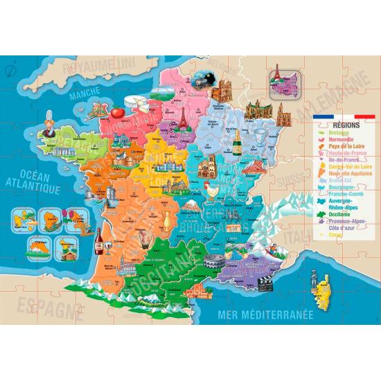 Puzzle Educa Départements de France 150 pièces