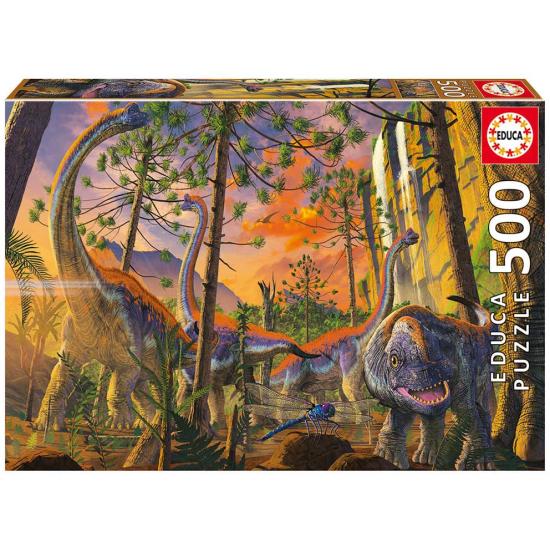 Puzzle Educa Dinosaures curieux 500 pièces