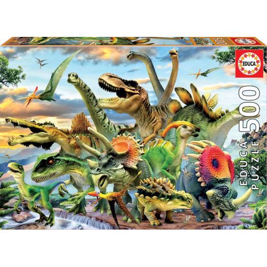 Puzzle Educa Dinosaures 500 pièces