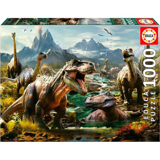 Puzzle Educa Dinosaures Féroces de 1000 pièces