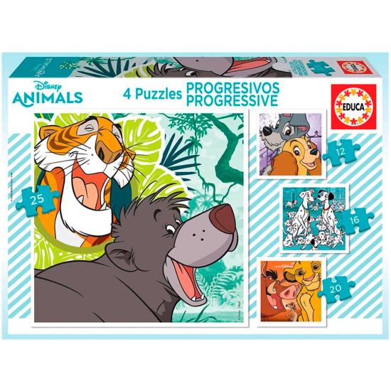 Puzzle Educa Disney Animaux 2 Progressif 12+16+20+25 Pcs Puzzle Educa Disney Animaux 2 Progressif 12+16+20+25 Pcs