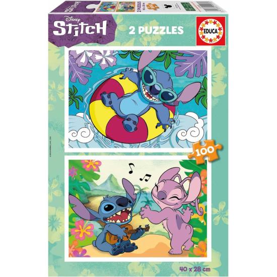 Puzzle Educa Disney Stitch 2 x 100 pièces Puzzle Educa Disney Stitch 2 x 100 pièces