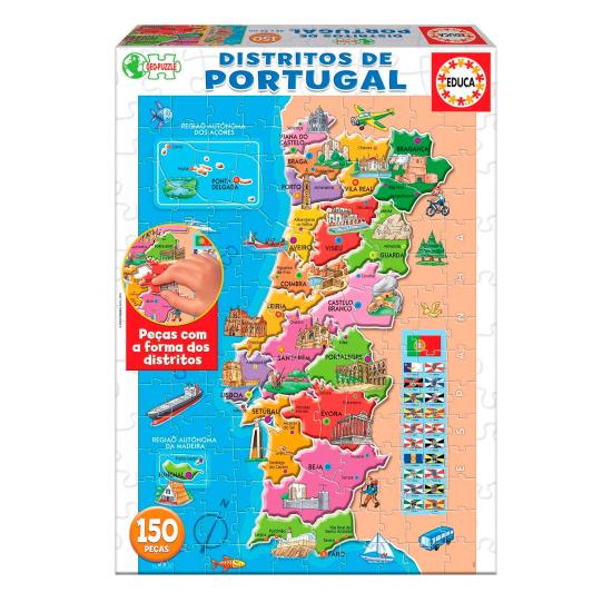 Puzzle Educa Districts du Portugal 150 pièces Puzzle Educa Districts du Portugal 150 pièces