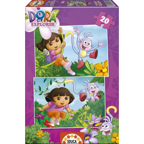 Puzzle Educa Dora Exploratrice 2 x 20 pièces