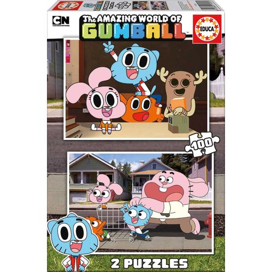 Puzzle Educa Le Monde Incroyable de Gumball 2 x 100 pièces Puzzle Educa Le Monde Incroyable de Gumball 2 x 100 pièces