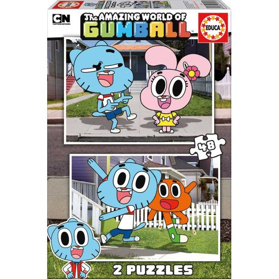 Puzzle Educa Le Monde Incroyable de Gumball 2 x 48 pièces