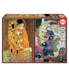 Puzzle Educa Le Baiser et La Vierge, Gustav Klimt 2x1000 Pcs