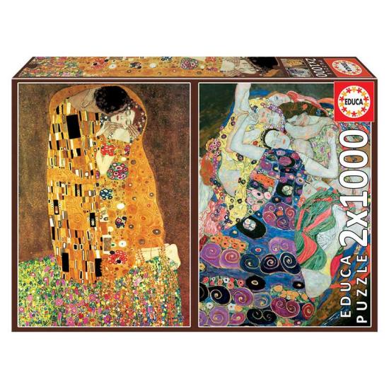 Puzzle Educa Le Baiser et La Vierge, Gustav Klimt 2x1000 Pcs